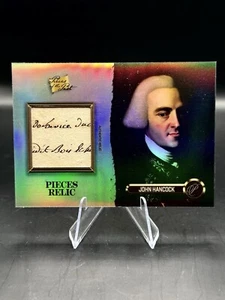 JOHN HANCOCK PIECES OF THE PAST PRES HAND WRITTEN RELIC #97 - Picture 1 of 2