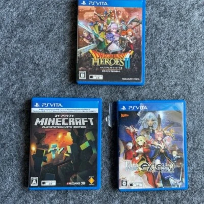 PSVITA Dragon Quest Heroes II, MINECRAFT,  Fate Extella  PSVITA from Japan - Image 1 of 4