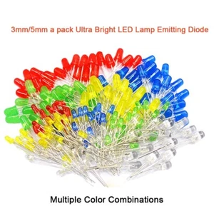 A pack 3mm/5mm Ultra Bright LED Lamp Emitting Diode Multiple Color Combinations - Picture 1 of 12