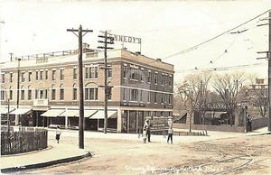 Hyde Park MA Massachusetts  Cleary Square Storefronts  Photo Postcard Copy - Picture 1 of 2