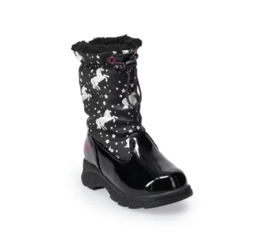 Totes JALYNN Botas de Nieve Impermeables de Invierno para Niñas Pequeñas Talla 6T Nuevas en Caja Negras Foto 1 de 4