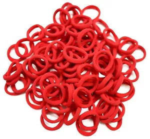 100PCS Baby Christmas Elastic Hair Ties 3cm Red Ponytail Holders for Kids - Picture 1 of 1