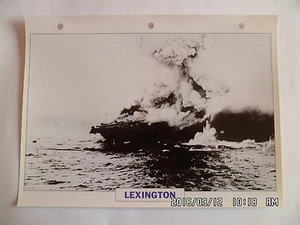 CARTE FICHE NAVIRES DE GUERRE LEXINGTON 1942 PORTE AVIONS LOURD - Picture 1 of 1