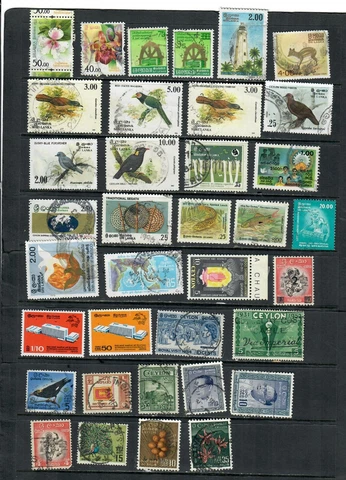 SRI LANKA/ CEYLON  MIX x 36  ALL DIFFERENT USED  ,  LOT D Cover