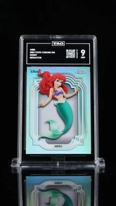 2024 Disney Topps Chrome Ariel #46 Rare Refractor TAG 9 - Picture 1 of 2