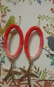 Orecchi Donna Uncinetto Crochet Stella Marina Idea Regalo Handmade Accessori  - Foto 1 di 2