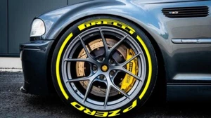 Tire Lettering For P Zero Strips Yellow Tyre Decal Stickers 15"- 22" SET 1.25" - Picture 1 of 3