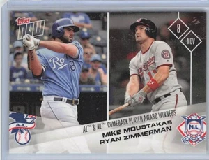 2017 Topps Now #OS-44 Mike Moustakas Kansas City Royals Ryan Zimmerman Nationals - Imagen 1 de 2
