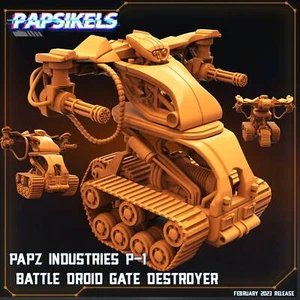 PAPZ Industries P-1 Battle Droid Gate Destroyer | DnD Miniatures | Tabletop - Picture 1 of 1