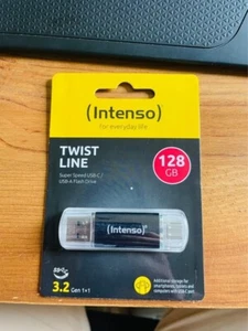 Clé usb Intenso Twist Line 128 GO Sortie USB et USB-C USB 3.2 Universelle - Picture 1 of 1