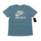 Nike Men's Rare UNC Blue 100% Cotton Short Sleeve T-Shirt Just Do It Medium NWT