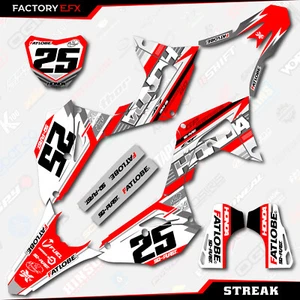 Red STREAK Racing Graphics Kit fits 17-20 Honda CRF450 CRF 450 CR450F - Picture 1 of 6