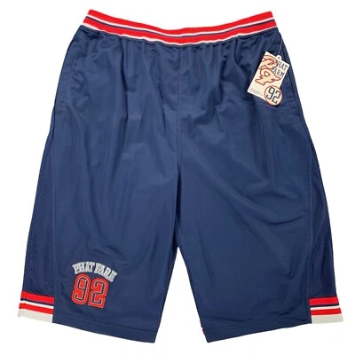 Pantalones Cortos de Baloncesto Phat Farm 92 Para Hombres Azul Marino con Cordón Algodón Talla XXL Foto 1 de 4