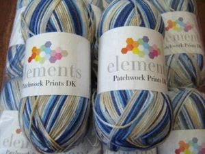 Element patchwork prints double knitting yarn random 007 1 x 100g - Picture 1 of 5