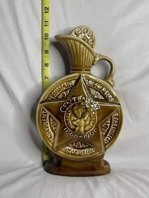 Vintage Jim Beam Decanter Liquor Bottle BPOE Elks Centennial 1868 -1968 Empty - Image 1 of 4