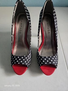 Rampage Women's Polkadot Pumps size 8 M - Picture 1 of 10