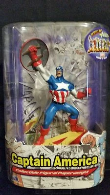 PISAPAPELES RESINA CAPITÁN AMÉRICA MARVEL AVENGERS SERIE 1 "LETRA BASE A" Foto 1 de 4
