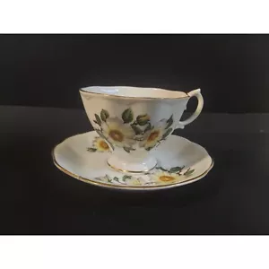 Royal Albert Wild Rose Yellow Teacup & Saucer - Picture 1 of 4