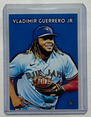 Tarjeta coleccionable Vladimir Guerrero Jr. limitada firmada por artista Toronto Blue Jays 2/10 Foto 1 de 2