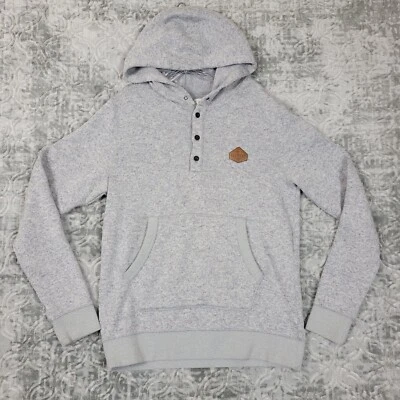 Y2K Element Skateboards Hoodie  Women's Large Gray Henley Sweatshirt Skate - Image 1 of 4