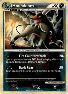 Houndoom HGSS Unleashed 5/90 League Promo crosshatch Pokemon TCG - Picture 1 of 2