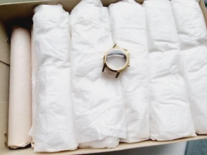 BOX 100 x NOS new old stock lady gilded gold plated watch case 8 3/4 (T-2010/23) - Picture 1 of 10