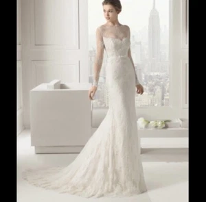 Rosa Clara Santa Fe Lace Wedding Gown Size 12 - Picture 1 of 9