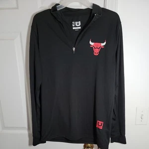 Chicago Bulls NBA Size Small Black Quarter Zip Net-Dri Lightweight Pull Over - Picture 1 of 9