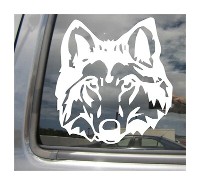 Calcomanía adhesiva de vinilo para parachoques ventana coche canis lupus gris Staring Wolf 01299 Foto 1 de 2