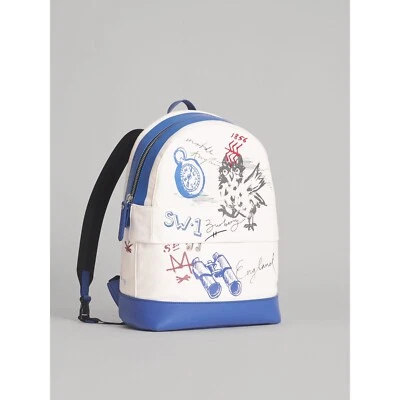 Mochila Burberry Adventure de lona de algodón azul nueva con etiquetas  Foto 1 de 2