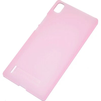 Huawei Custodia Originale Hard Slim Back Cover Ascend P7 Pink Rosa Trasparente - Immagine 1 di 3