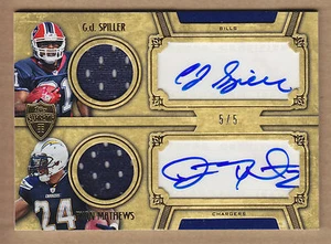 10 2010 Topps Supreme C.J. CJ Spiller Ryan Mathews Jersey Auto RC Autograph /5 - Picture 1 of 1