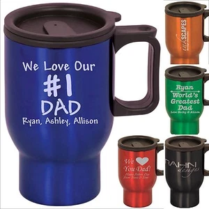Personalisierte Kaffee Reisebecher individuelle Vatertags- oder Geburtstagsgeschenke für Väter 16 - Bild 1 von 15