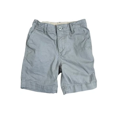 GAP Kids Boys Gray Khaki Twill Shorts Adjustable Waist Casual Uniform Size 7 - Image 1 of 4