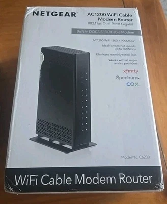 NETGEAR AC1200 WiFi Cable Modem Router 802.11 ac Dual Band Gigabit DOCSIS 3.0 - Image 1 of 4