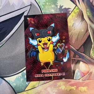 Poncho Pikachu Mega Charizard Hearts Holo Pokemon Karte Datenbank Team Rocket Peru - Bild 1 von 2