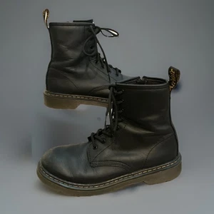 Dr. Martens 1460 Y Black Leather Ankle Boots Youth Size 4 US M Zipper - Picture 1 of 11