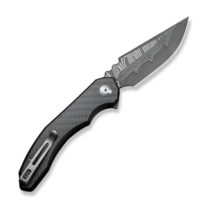 Civivi Knives Bluetick C23050-DS2 Twill Carbon Fiber Damascus Steel Knife - Picture 1 of 8