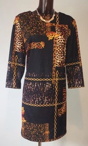 Roman Originals black tan brown dress size 16 bnwt - Picture 1 of 2