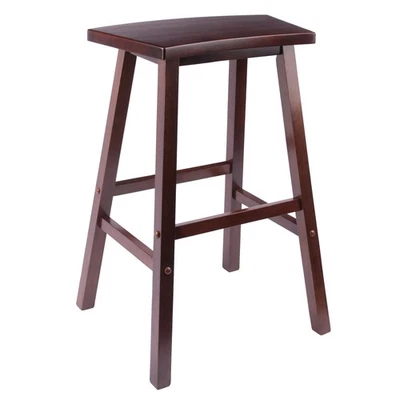 Katashi Fan Shape Bar Stool; Walnut - Image 1 of 4