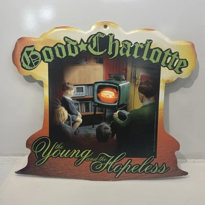 GOOD CHARLOTTE 2002 young and hopeless Promo Record Store Hanging Display Punk - Image 1 of 4