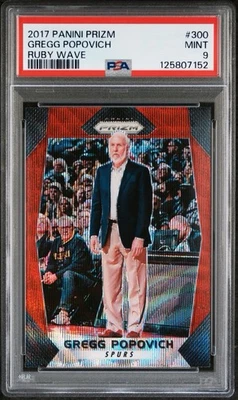 PSA 2017-18 Panini Prizm Gregg Popovic #300 Ruby Wave - Image 1 of 3