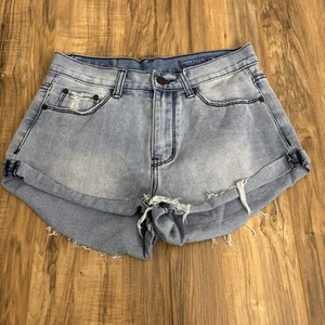 Demin Colab Saltwater & Salt Women’s Shorts Size 26 Light Wash Blue - Picture 1 of 9