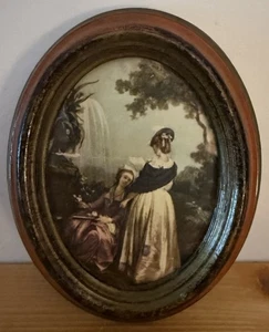 Vintage Cheswick Action Victorian Women Oval Frame Italy - Bild 1 von 5