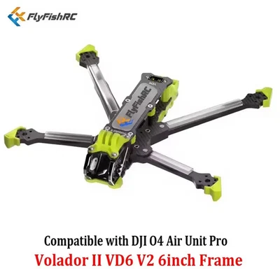 FlyFishRC Volador II VD6 V2 Deadcat T700 6inch Frame Kit DJI O4 Air Unit Pro FPV - Image 1 of 4
