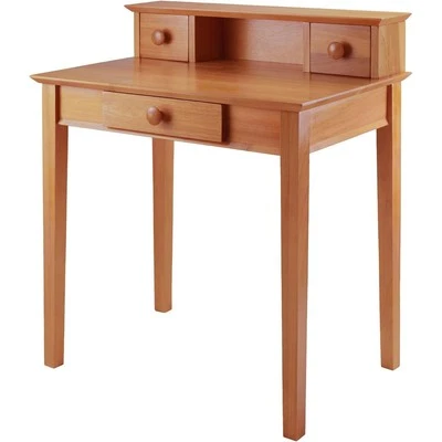 Winsome Studio Home Office Desk and Hutch, Honey - Image 1 of 4