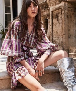 SHONA JOY Leonora Plaid Shirt Mini Dress Ladies Size AUS 6 Perfect Condition - Picture 1 of 13