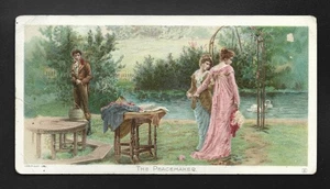 1892 "Zeitungsjunge" Stecker Tabak schöne Bilder Premium Werbekarte - Bild 1 von 2