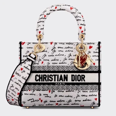 CHRISTIAN DIOR / Lady Dior - Dioramour mid-size Lady D-Lite handbag VALENTINES  - Image 1 of 4