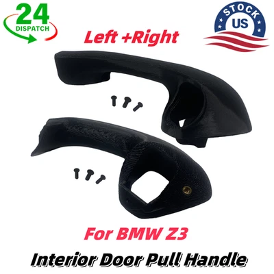 Tirador de puerta interior negro izquierda+derecha para BMW Z3 Roadster 1996-2002 1 par  Foto 1 de 4
